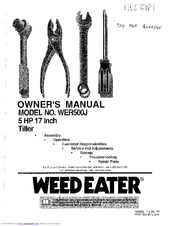Weed Eater 162905 Owner's Manual