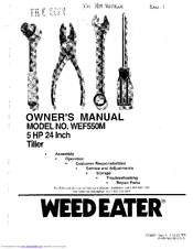 Weed Eater 173627 Owner's Manual