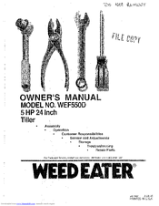 Weed Eater WEF550D Owner's Manual
