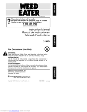 Weed Eater 530163734 Instruction Manual