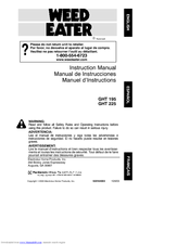 Weed Eater 530164003 Instruction Manual
