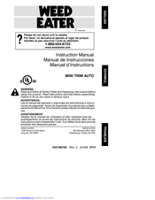 Weed Eater MINI TRIM AUTO Instruction Manual