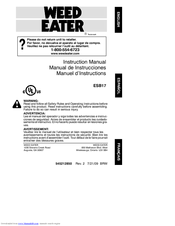 Weed Eater 952711970 Instruction Manual