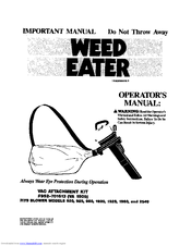Weed Eater VA 1905 Operator's Manual