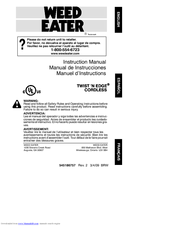 Weed Eater 545186757 Instruction Manual