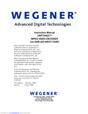 Wegener 4422 Instruction Manual