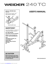 Weider 240 Tc Bench User Manual