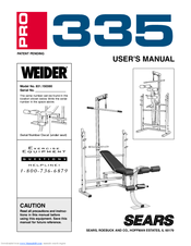 Weider Pro 335 User Manual