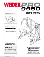 Weider Pro 9950 User Manual