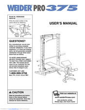 Weider PRO 375 User Manual