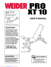 Weider Pro Xt10 User Manual
