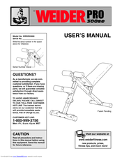 Weider Pro 300se User Manual