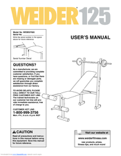Weider PRO 125 User Manual