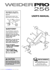 Weider 831.15791.0 User Manual