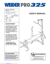 Weider Pro 325 User Manual