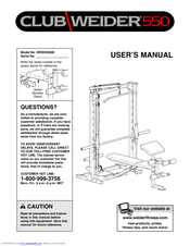 Club weider 550 Manuals ManualsLib