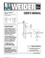 Weider Pro 136 User Manual