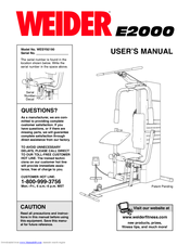 Weider WESY92190 User Manual