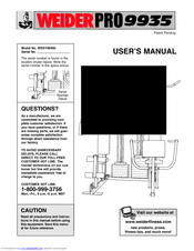 Weider Pro 9935 User Manual