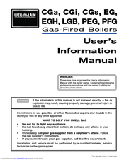 Weil-McLain CGA User's Information Manual