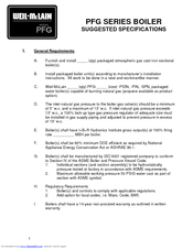 Weil-McLain PFG SERIES Specification Sheet