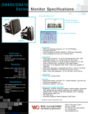 Wells-Gardner D9400 Series Specification