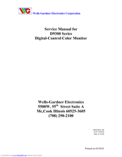 Wells-Gardner D9300 Series Service Manual