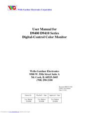 Wells-Gardner D9400 Series User Manual