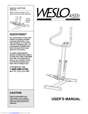Weslo 450T User Manual