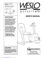 Weslo WLEX27181 User Manual