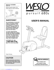 Weslo Pursuit 680s User Manual