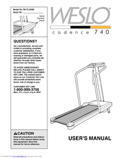 Weslo CADENCE 740 User Manual