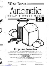 West Bend 41041Y Recipes And Instructions