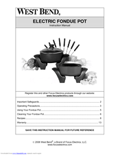 West Bend 88533 Instruction Manual