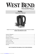 West Bend 53783 Instruction Manual