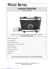 West Bend 78012 Instruction Manual