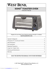 West Bend Soho SHTO100 Instruction Manual