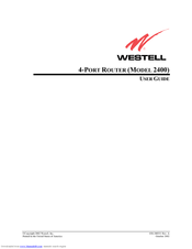 Westell Technologies Router 2400 User Manual