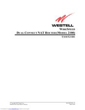 Westell Technologies Wirespeed 2100 User Manual