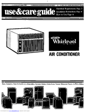 Whirlpool ACE094XM0 Use And Care Manual