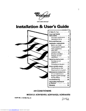 Whirlpool ACM244XE0 Installation & User Manual