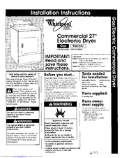 Whirlpool 3406449 Installation Instructions Manual