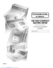Crosley Conservator CEDC392PQ0 Use & Care Manual