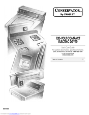 Crosley Conservator CEDC392JQ0 Use & Care Manual