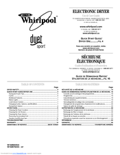Whirlpool DUET SPORT W10260035A Use And Care Manual