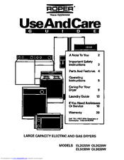 Roper GL3030W Use And Care Manual