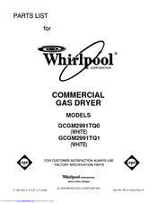 Whirlpool GCGM2991TQ0 Parts List