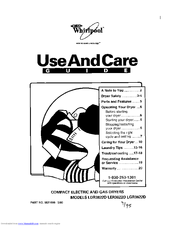 Whirlpool LDR3822D Use And Care Manual