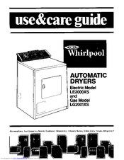 Whirlpool LE2OOOXS Use And Care Manual