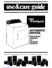 Whirlpool LE3000XS Use And Care Manual